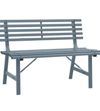 Gartenbank 110 cm Stahl Grau