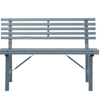 Gartenbank 110 cm Stahl Grau