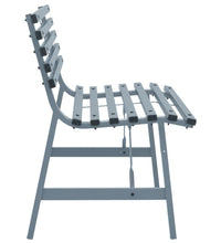 Gartenbank 110 cm Stahl Grau