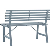Gartenbank 110 cm Stahl Grau