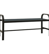Gartenbank 124,5 cm Stahl und WPC Schwarz