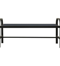 Gartenbank 124,5 cm Stahl und WPC Schwarz