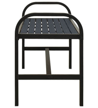 Gartenbank 124,5 cm Stahl und WPC Schwarz