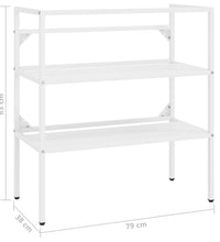 Badezimmer Waschtischgestell Weiß 79x38x83 cm Eisen