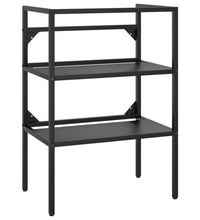 Badezimmer Waschtischgestell Schwarz 59x38x83 cm Eisen