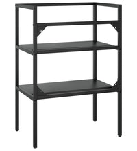 Badezimmer Waschtischgestell Schwarz 59x38x83 cm Eisen
