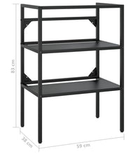 Badezimmer Waschtischgestell Schwarz 59x38x83 cm Eisen