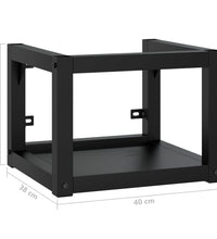 Badezimmer Wand-Waschtischgestell Schwarz 40x38x31 cm Eisen