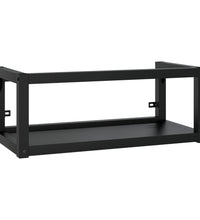 Badezimmer Wand-Waschtischgestell Schwarz 79x38x31 cm Eisen