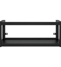 Badezimmer Wand-Waschtischgestell Schwarz 79x38x31 cm Eisen