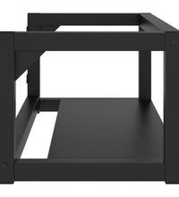 Badezimmer Wand-Waschtischgestell Schwarz 79x38x31 cm Eisen