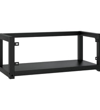 Badezimmer Wand-Waschtischgestell Schwarz 79x38x31 cm Eisen