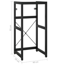 Badezimmer Waschtischgestell Schwarz 40x38x83 cm Eisen