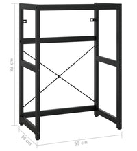 Badezimmer Waschtischgestell Schwarz 59x38x83 cm Eisen