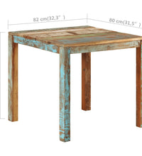 Esstisch 82x80x76 cm Altholz Massiv