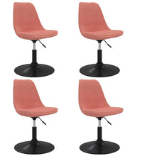 Esszimmerstühle 4 Stk. Drehbar Rosa Samt