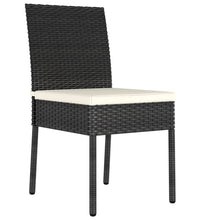 Garten-Essstühle 2 Stk. Poly Rattan Schwarz