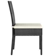 Garten-Essstühle 2 Stk. Poly Rattan Schwarz