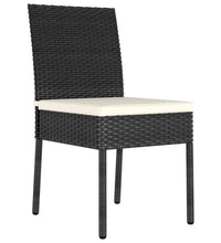 Garten-Essstühle 4 Stk. Poly Rattan Schwarz