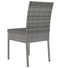 Garten-Essstühle 2 Stk. Poly Rattan Grau