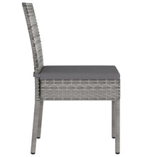 Garten-Essstühle 4 Stk. Poly Rattan Grau