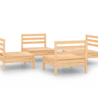 4-tlg. Garten-Lounge-Set Massivholz Kiefer
