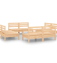 8-tlg. Garten-Lounge-Set Massivholz Kiefer