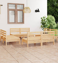 8-tlg. Garten-Lounge-Set Massivholz Kiefer
