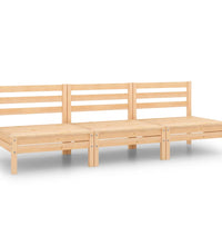 3-tlg. Garten-Lounge-Set Kiefer Massivholz