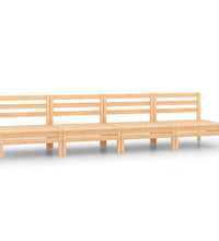 4-tlg. Garten-Lounge-Set Kiefer Massivholz