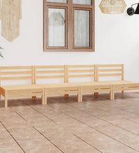 4-tlg. Garten-Lounge-Set Kiefer Massivholz