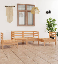 4-tlg. Garten-Lounge-Set Kiefer Massivholz