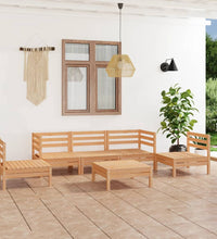 6-tlg. Garten-Lounge-Set Kiefer Massivholz