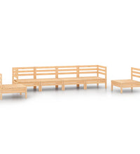 6-tlg. Garten-Lounge-Set Kiefer Massivholz