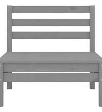 7-tlg. Garten-Lounge-Set Grau Massivholz Kiefer