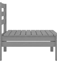 7-tlg. Garten-Lounge-Set Grau Massivholz Kiefer