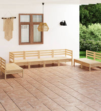8-tlg. Garten-Lounge-Set Massivholz Kiefer