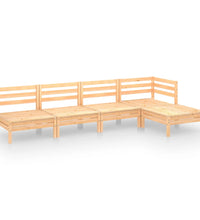 5-tlg. Garten-Lounge-Set Massivholz Kiefer