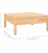 5-tlg. Garten-Lounge-Set Massivholz Kiefer