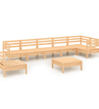 8-tlg. Garten-Lounge-Set Massivholz Kiefer
