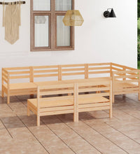 7-tlg. Garten-Lounge-Set Massivholz Kiefer