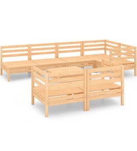 8-tlg. Garten-Lounge-Set Massivholz Kiefer