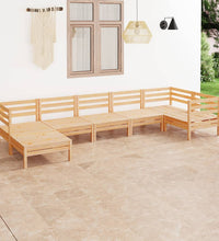 7-tlg. Garten-Lounge-Set Massivholz Kiefer
