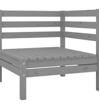 7-tlg. Garten-Lounge-Set Kiefer Massivholz Grau