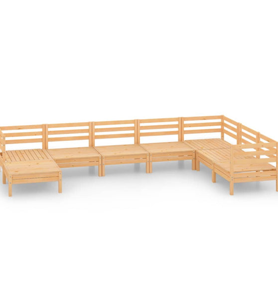 8-tlg. Garten-Lounge-Set Massivholz Kiefer