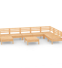 9-tlg. Garten-Lounge-Set Massivholz Kiefer