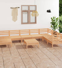 9-tlg. Garten-Lounge-Set Massivholz Kiefer
