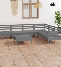 7-tlg. Garten-Lounge-Set Massivholz Kiefer Grau