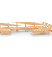 9-tlg. Garten-Lounge-Set Massivholz Kiefer