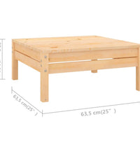 9-tlg. Garten-Lounge-Set Massivholz Kiefer